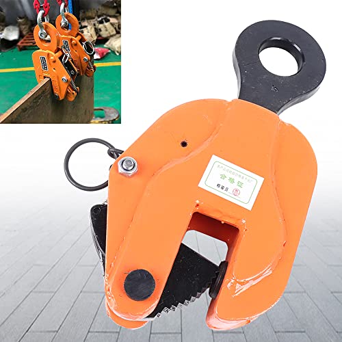 Vertical Hanging Steel Plate Clamp 3 Tons Vertical Crane Vertical Plate Elevator with Anti-skid Groove Steel Board Lifting Clamps