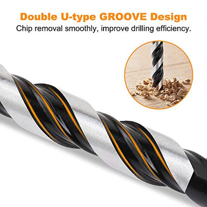 6-Piece Masonry Drill Bit Set & Concrete Drill Bit Set, 5 Sizes, 1/4"-1/2" - size: 6 pcs 1/4"-1/2" Masonry Drill Bit Set