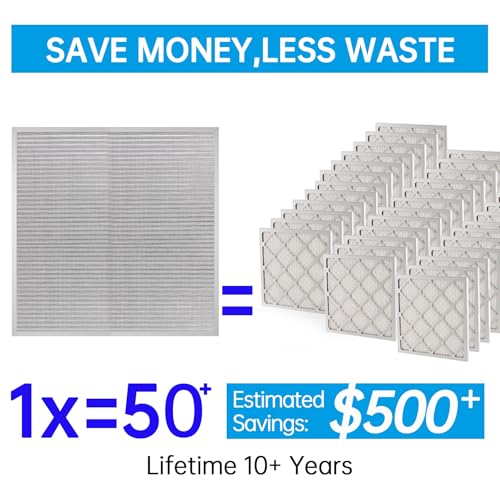 UBeesize 16x16x1 Air Filter Reusable Washable - size: 15.5" x 15.5" x 0.8"