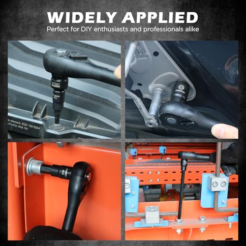 112-Piece Torx and Allen Bit Socket Set, 1/4", 3/8",1/2" Drive Bit Socket Set with Quick-Release Ratchet Wrench, Adapters, Extra long torx/Tamper proof torx/Hex/Ball End Hex/E-Trox,SAE/Metric,S2 Steel - style: 112-Piece Ultimate Set