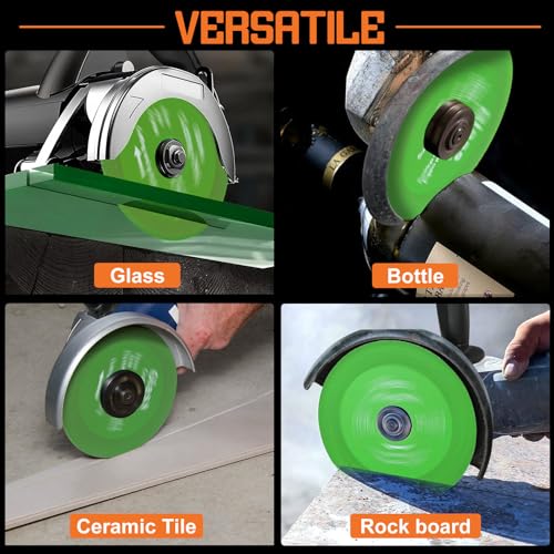 Diamond Blades 3-Pack 4.5" Diamond Multi-Purpose Saw Blades, Angle Grinder Disc for Cutting Porcelain Ceramic Glass Tile Marble Cutting Tools
