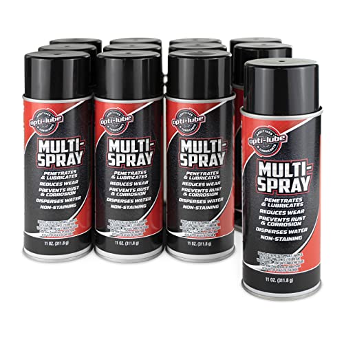 Opti-Lube Multi-Spray Dry Film Lube with Straw, 11 oz Aerosol, 12-Pack - size: 12 Pack