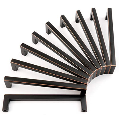 KOOFIZO 10 Pack 5 in Oil Rubbed Bronze Cabinet Pulls, Drawer Handles 1816 - color: Oil Rubbed Bronze, size: 5" CC - 10Pcs, style: Modern