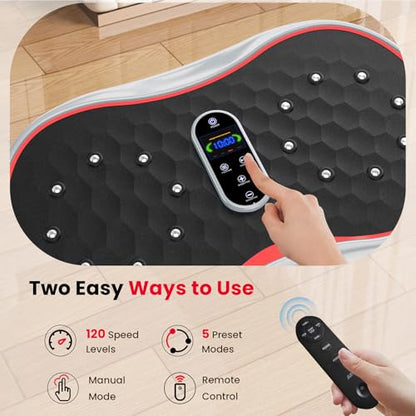 AXV Vibration Plate Exercise Machine Fitness Platform Body Vibrating Board - color: BASIC.SILVER