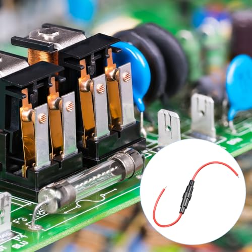 uxcell 5 Pcs 5x20mm Inline Screw Type Fuse Holder 18 Gauge AWG Red Wire with 10 Pcs 12A Fast Blow Glass Fuses - size: 18awg,5x20mm, style: 12A
