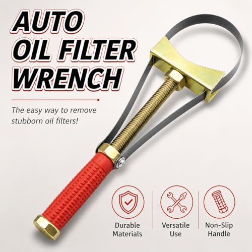 Heavy Duty Adjustable Oil Filter Wrench, 3.5"-5.5" Oil Filter Removal Tool