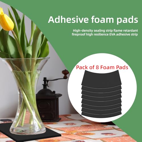 8Pcs Black EVA Foam Pad 6in x 6in x 1/8in High Density Closed Cell Foam Sheet, Soundproofing & Flame Heat Resistant & Without Leaving Residue for Appliances Crafts Outdoor Furniture DIY Electronics - size: 6in x 6in x 1/8in