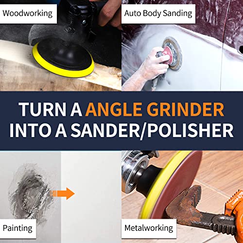 Pomsare 80 PCS Angle Grinder Sanding Discs, 5 Inch Hook & Loop Pad Kit - style: Reinforced 5 Inch 83 PCS