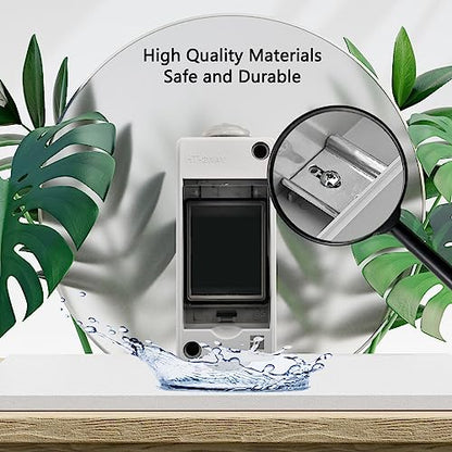 2 Way Circuit Breaker Box, IP65 Waterproof, for Indoor and Outdoor - style: 2 WAY-2.1*4.7*3.5Inch