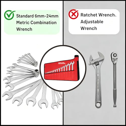 BLACK CANYON Wrench Roll Up Pouch, Waterproof, Wear-Resistant, Wrench Roll with Handle, Wrench Organizer for Manufacturing, Construction - size: 15 Pockets SAE
