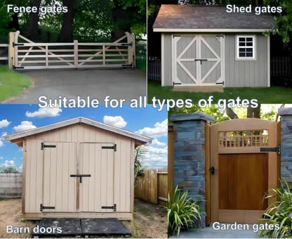 13" Heavy Duty Gate Hinges,900 Lbs Capacity,180° or 90° Smooth Open - size: Large
