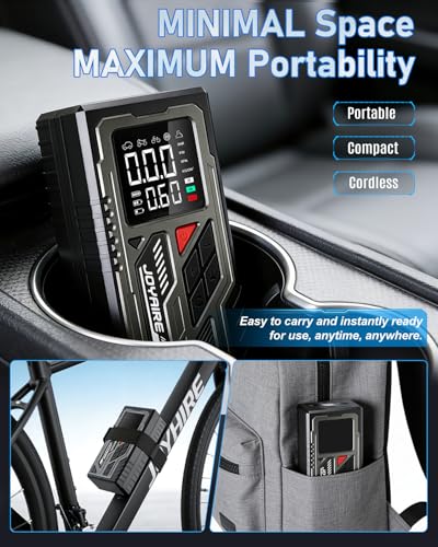 Air Pump for Balls, Car, 12V & 4000mAh Battery, 150PSI Max Pressure