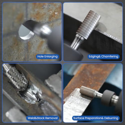 LU&MN Tungsten Carbide Burr Set, 1/4" Shank, 8 Pcs - style: 8PCS -1/4" Shank