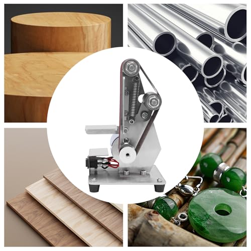 110V Electric Belt Sander, 775 Polishing Grinding Sharpener DIY Power Sanding Machine Cutter Edges Mini Bench Belt Grinder Kit Belt Sander Electric Sanding Polishing Grinding Machine