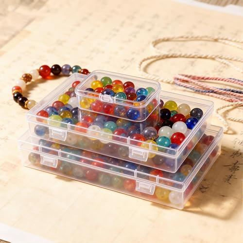 LJY 20 Clear Plastic Boxes, 3 Sizes for Hardware - color: Transparent, size: Mixed Sizes