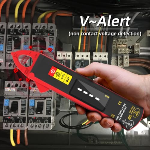 BSIDE UX1 Digital Clamp Meter 1mA AC/DC Current True RMS Auto-Ranging 6000 Counts Meter Hz Temperature Capacitance Live Check V-Alert Low Impedance Voltage Tester