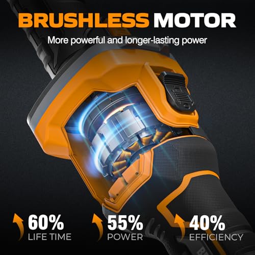 Alloyman Cordless Die Grinder Kit 20V, Brushless Motor,1/4" Collet, 3-Speed 13,000-25,000 RPM, 2X 4.0Ah Batteries& Charger, for Metal Grinding, Polishing & Weld Cleanup