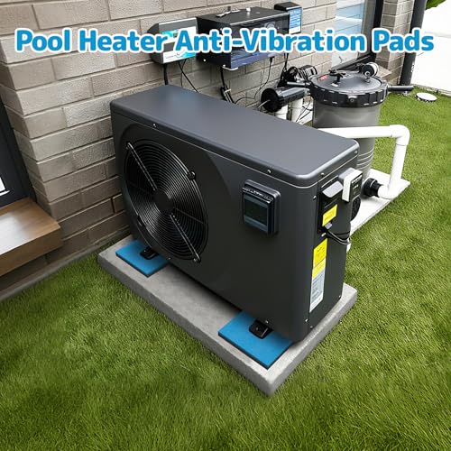Air Jade Pool Pump Vibration Pads, 8" x 8" x 3/4" Anti-Vibration Pads for Swimming Pool Pumps, Hot Tub Motors, Heavy Duty Odorless Rubber Pads for Noise Reduce & Shock Absorb, Pack of 4