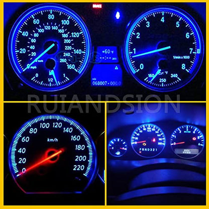 Ruiandsion BA7S 12V Mini LED Bulb for Car Dash Light – Blue - color: Blue