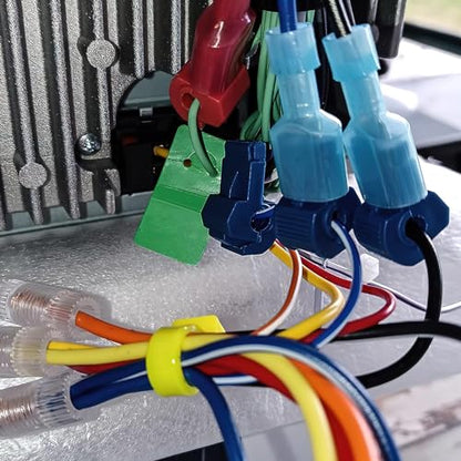 Nilight 120PCS/60Pairs Yellow T-Tap Quick Splice Disconnect Wire Terminal - size: 120Pcs 12-10AWG