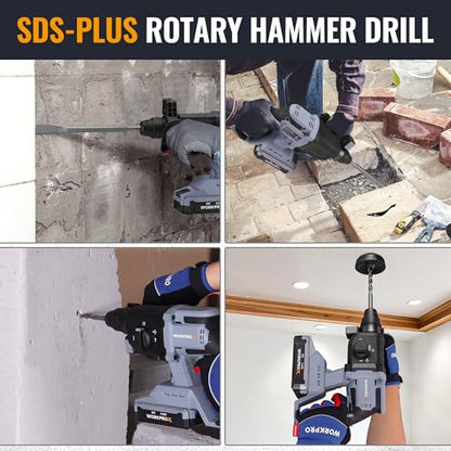 WORKPROX 20V Brushless Cordless Rotary Hammer Drill