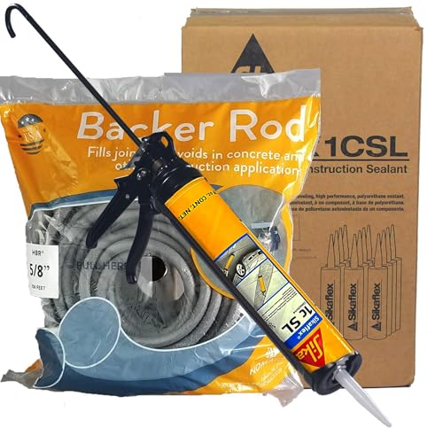 Sikaflex 1c SL Self Leveling Sealant 29 oz Limestone, Pack of 12 - style: Pack of 12, Gun & Backer Rod