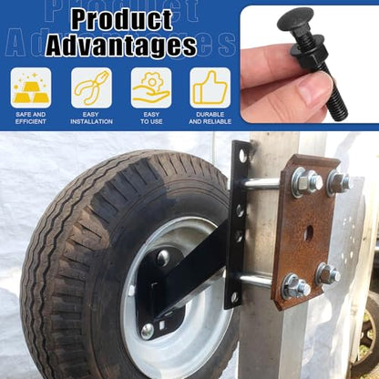 Glarks 60pcs M6 M8 M10 Carriage Bolts Screws, Round Head Square Neck Bolts, Square Neck Carriage Bolts Screws with Nuts and Washers for Machinery Industry - color: Black