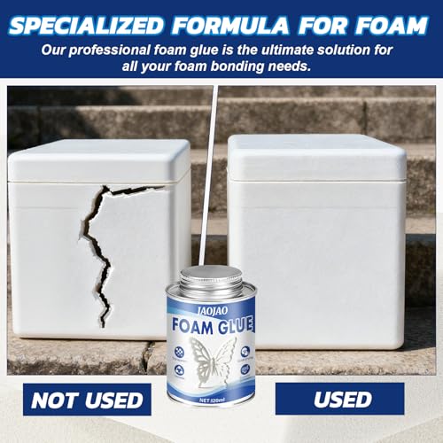 JAOJAO Foam Glue with Brush Foam Safe CA Glue for RC Planes Repair Assembly