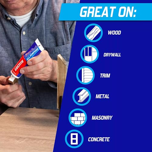 Loctite Power Grab All Purpose Construction Adhesive, 6 fl oz, 1 Pack - size: 1 Pack, style: 6 fl oz
