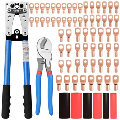 Battery Cable Crimping Tool for AWG 10-1/0 Electrical Wire Lug