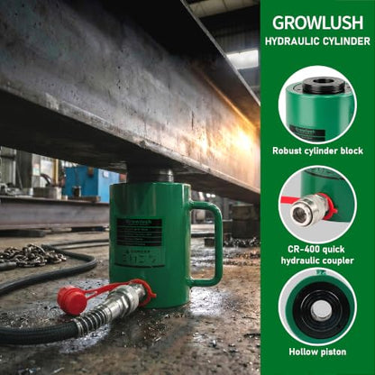 30T Hollow Hydraulic Cylinder Jack 4"(100mm) Stroke Hydraulic Ram - size: RCH-30100