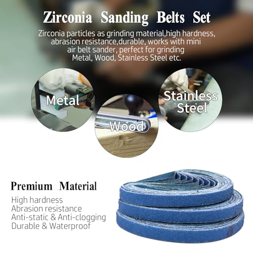 3/8 x 13 Inch Zirconia Sanding Belts 40 Grit,30 Pack - color: 40 Grit, size: 3/8x13 inch