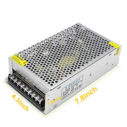 inShareplus 24V 10A 240W, DC Universal Regulated Switching Power Supply, Converter AC 100-240V to DC 24 Volt LED Driver, Transformer for LED Strip Light - style: 24V 240W