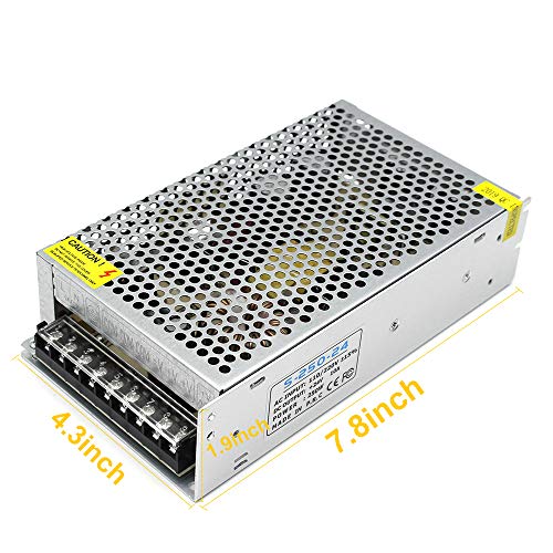 inShareplus 24V 10A 240W, DC Universal Regulated Switching Power Supply, Converter AC 100-240V to DC 24 Volt LED Driver, Transformer for LED Strip Light - style: 24V 240W