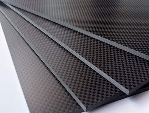1.5x300x400mm Plain Matte Carbon Fiber Sheet Plate Panel R/C Aircraft Frame - size: 300x400x1.5 mm