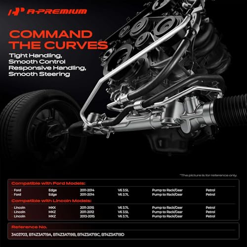 A-Premium Power Steering Pressure Hose Line Assembly, Pump to Gear/Rack