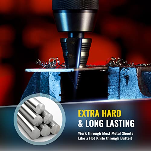 ZELCAN M2 Step Drill Bit, 1PC, 3/16 to 1-3/8 Inches