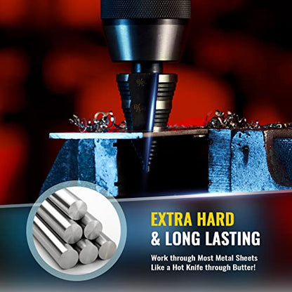 ZELCAN M2 Step Drill Bit, 1PC, 3/16 to 1-3/8 Inches