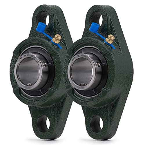 XIKE 2 Pcs UCFL205-16 Bore 1" Pillow Block Flange Mounted Ball Bearings. - size: UCFL205-16 Bore 1"