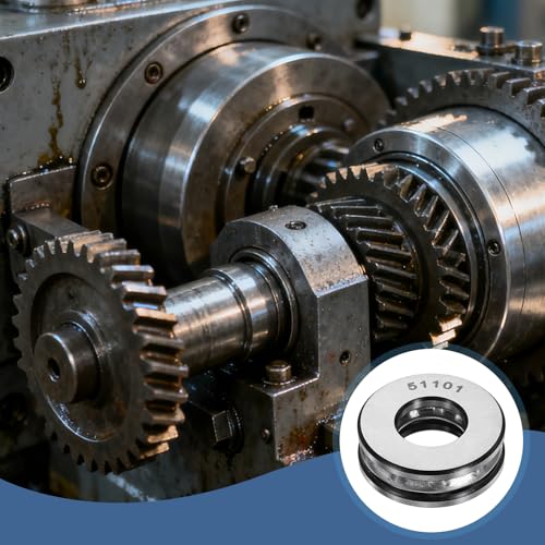 uxcell 2Pcs Thrust Ball Bearings, 12mm Bore 26mm OD 9mm Thick 51101 ABEC5 - size: 51101 12mm x 26mm x 9mm