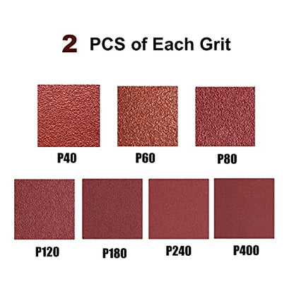 14 PCS 2x42 Sanding Belt, 2 Each of 40 60 80 120 180 240 400 Grit Aluminum Oxide Belt Sandpaper for 2 X 42 Inch Belt Sander - size: 2x42 inch
