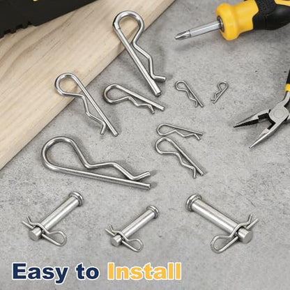 60pcs Cotter Pins M1.2x25mm Heavy Duty R Clips Hitch Pin Clip - size: M1.2 x 25mm