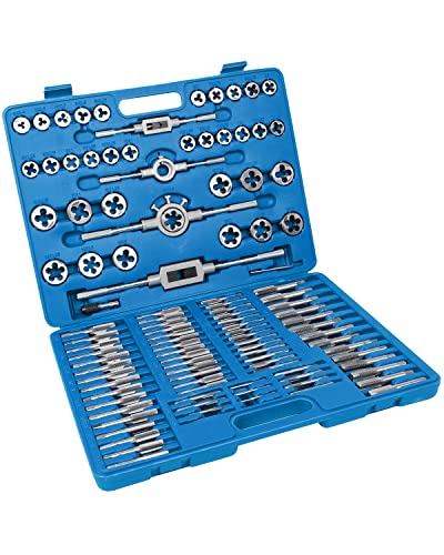 110 PCS Metric Tap and Die Set, M2-M18 Tap and Die Rethreading Kit