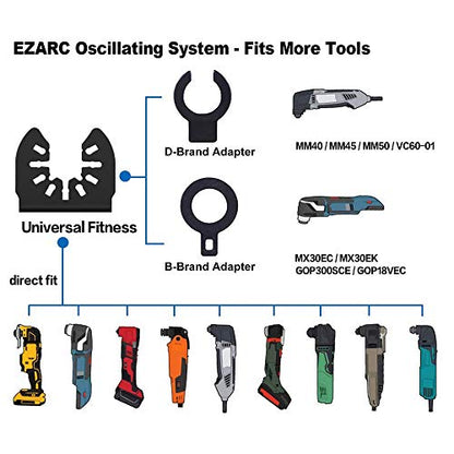 EZARC Carbide Oscillating Saw Blades for Hardened Metal, 3-Pack - size: 3-Pack Carbide