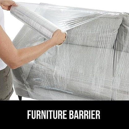 GORILLA GRIP Stretch Film Shrink Wrap for Moving, 1200'x17" Roll - size: 17" - 1200 FT Roll