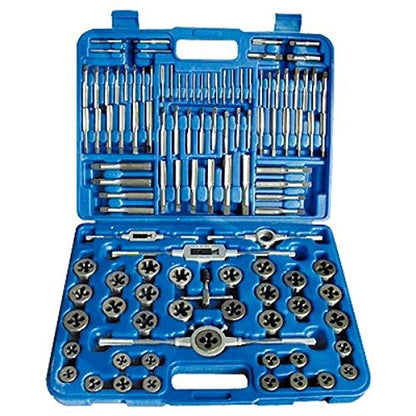 HHIP 1011-0111 110 Piece #4-3/4" and M6-18 Carbon Steel Tap and Die Set