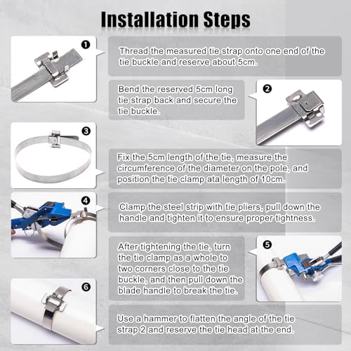 CNQLIS Strapping Banding Kit w/Ratchet Tensioner, 3/4" x100ft Coil