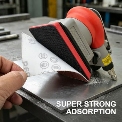 Air Orbital Sander, 10000rpm 75x100mm Square Pneumatic Palm Sander for Sanding, Grinding, Polishing
