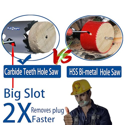 4-1/2” 114mm Inch Carbide Hole Saw Cutter Multi-Purpose Hole Saw Bit for Hardy Plank MDF Air Brick Nail Embedded Wood 2.36” Depth Up to 30X More Cuts - color: 4-1/2"(114mm)