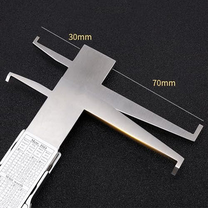 Digital Inside Groove Caliper Electronic Caliper with Upper Jaw and Lower Jaw Groove, 9-300mm/12 Inch, 0.01mm/0.0005", Metric/Imperial, IP54, Stainless Steel (12 Inch) - size: 12 Inch